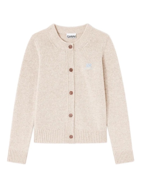 GANNI buttoned cardigan - Neutrals - zdjęcie produktu nr 1