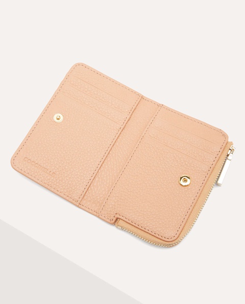 COCCINELLE - Beżowy średni portfel Metallic Soft - zdjęcie produktu nr 1