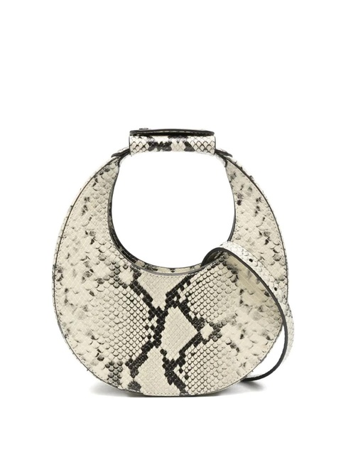 STAUD Goodnight Moon snakeskin top-handle tote bag - White - zdjęcie produktu nr 1