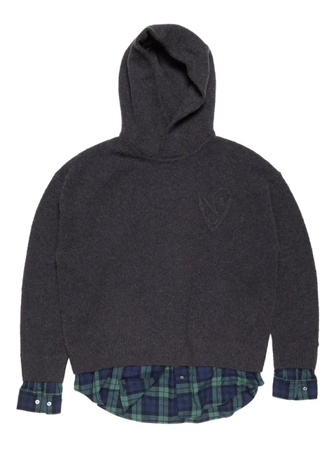 Acne Studios embossed-logo hoodie - Grey - zdjęcie produktu nr 1