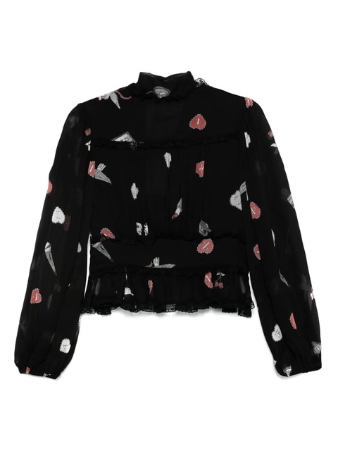ZIMMERMANN V-neck lace blouse - Black - zdjęcie produktu nr 2