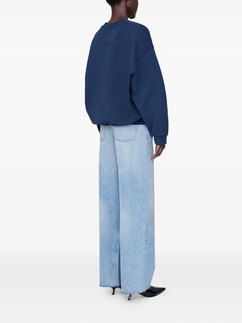 ANINE BING Jaci Paris-logo sweatshirt - Blue - zdjęcie produktu nr 1