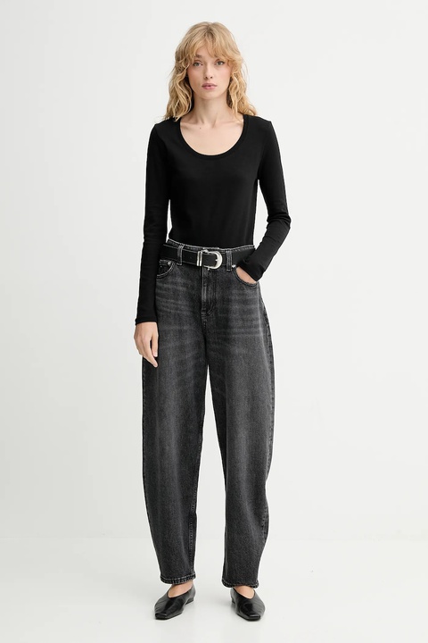Calvin Klein longsleeve bawełniany kolor czarny LV044D228G - zdjęcie produktu nr 2