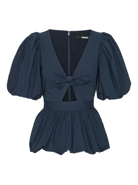 ROTATE BIRGER CHRISTENSEN puff-sleeve top - Blue - zdjęcie produktu nr 1