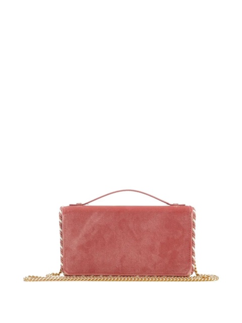 Valentino Garavani VLogo Signature velvet chain wallet - Pink - zdjęcie produktu nr 2