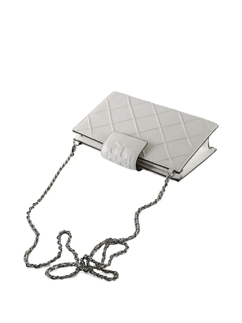 Tory Burch mini Fleming quilted chain cross body bag - White - zdjęcie produktu nr 1