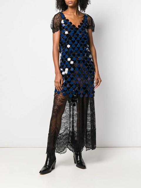 Rabanne lace maxi dress - Black - zdjęcie produktu nr 1