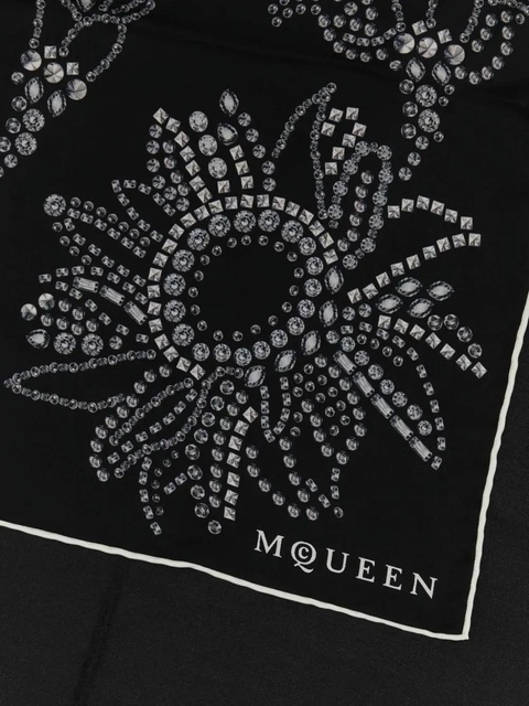 Alexander McQueen crystal sunflower scarf - Black - zdjęcie produktu nr 2