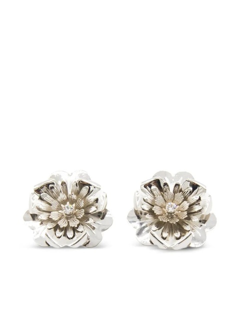 Blumarine embellished-flower earrings - Silver - zdjęcie produktu nr 2