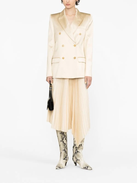 KHAITE Nathan satin double-breasted blazer - Neutrals - zdjęcie produktu nr 2