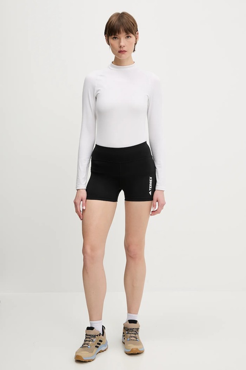 adidas TERREX szorty damskie kolor czarny z nadrukiem high waist JF1261 - zdjęcie produktu nr 2