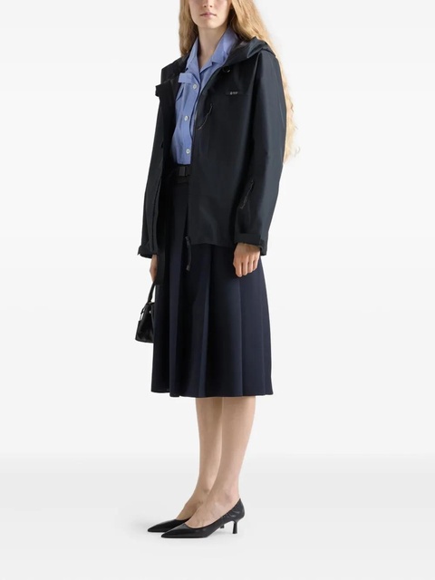 Prada pleated buckle-belt midi skirt - Blue - zdjęcie produktu nr 2