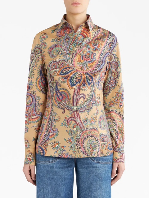 ETRO paisley-print buttoned shirt - Brown - zdjęcie produktu nr 1