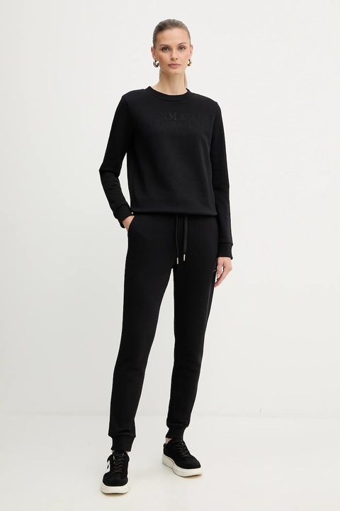 Armani Exchange spodnie damskie kolor czarny gładkie XW000750 AF14284 - zdjęcie produktu nr 2