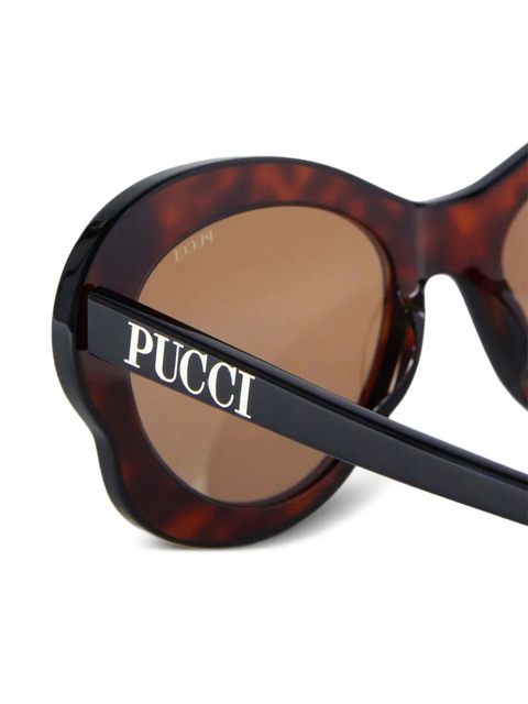 PUCCI sculptural round-frame sunglasses - Brown - zdjęcie produktu nr 2