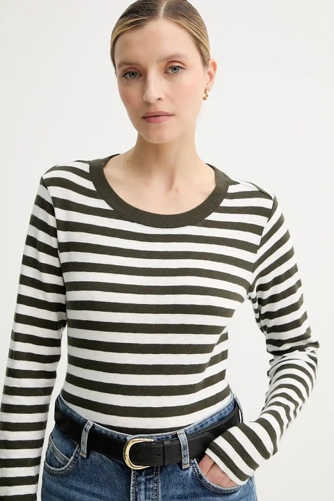 Marc O'Polo longsleeve bawełniany kolor zielony 5000007074 - zdjęcie produktu nr 2