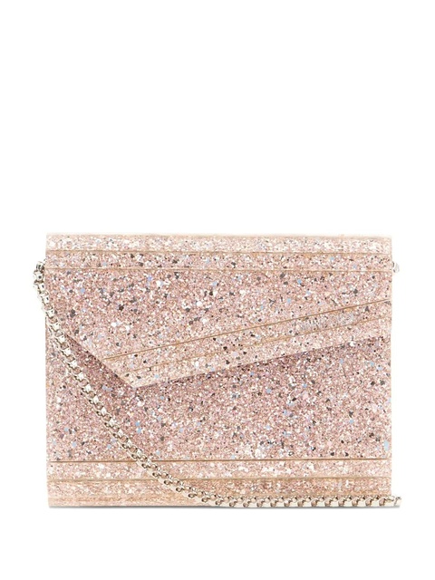 Jimmy Choo glitter-panelled clutch - Pink - zdjęcie produktu nr 1