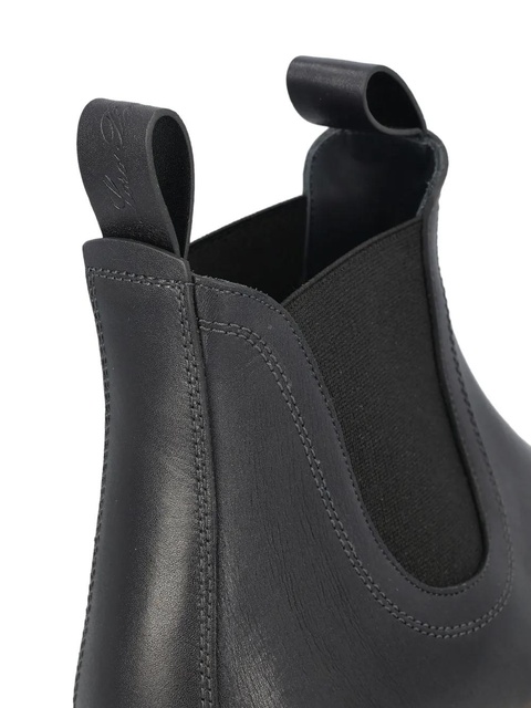 Loro Piana elastic-insert calfskin boots - Blue - zdjęcie produktu nr 1