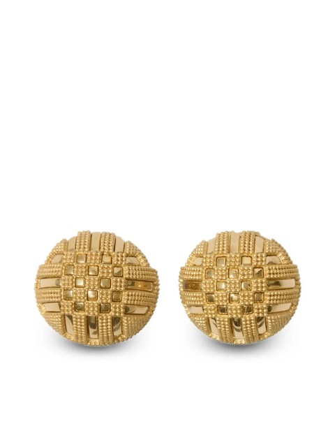 Burberry grid-pattern earrings - Gold - zdjęcie produktu nr 2