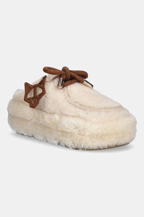 Naked Wolfe kapcie Blizzard kolor beżowy Blizzard Sand Suede/Shearling - zdjęcie produktu nr 1