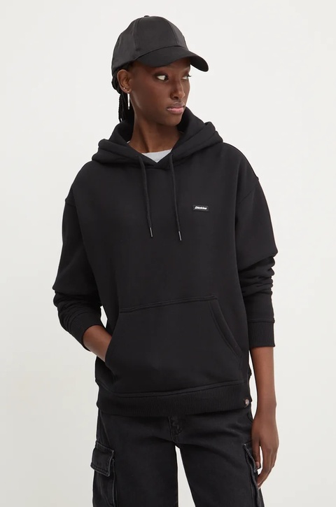 Dickies bluza CLANCY damska kolor czarny z kapturem gładka DK0A4Z2W - zdjęcie produktu nr 1