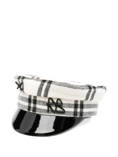 Ruslan Baginskiy checked-pattern beret - White - zdjęcie produktu nr 1