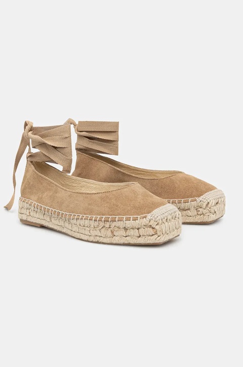 Answear Lab espadryle zamszowe kolor beżowy - zdjęcie produktu nr 1