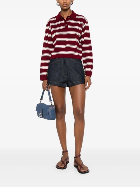 SANDRO striped polo top - Red - zdjęcie produktu nr 2