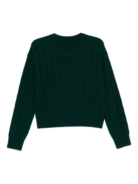 Guest In Residence cable collegiate sweatshirt - Green - zdjęcie produktu nr 2