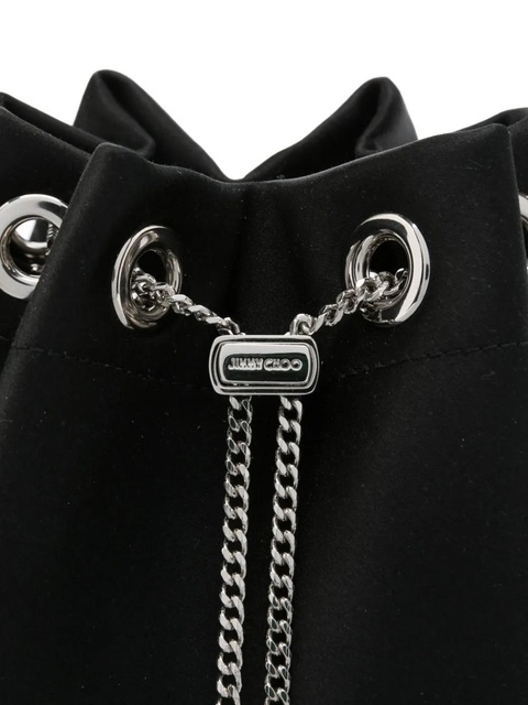 Jimmy Choo Bon Bon crystal-embellished drawstring bag - Black - zdjęcie produktu nr 2