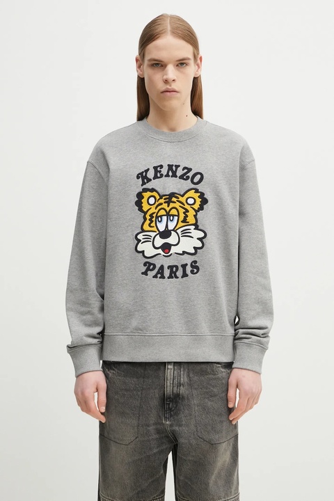 Kenzo bluza bawełniana x Verdy kolor szary z nadrukiem FF58SW2394MF.94 - zdjęcie produktu nr 1