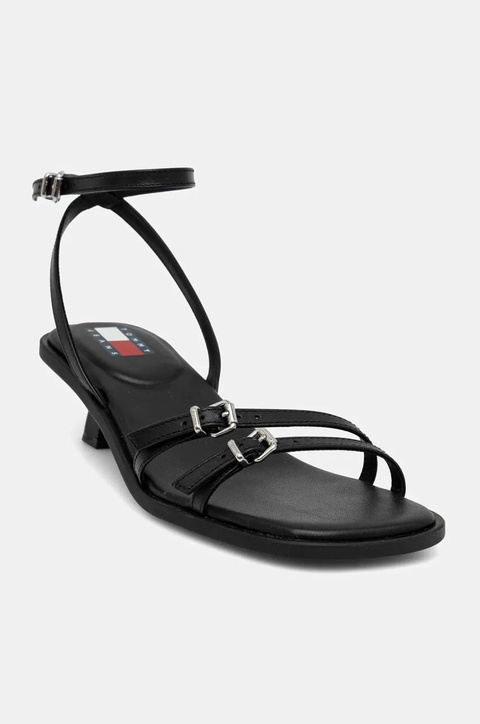 Tommy Jeans sandały skórzane THE NOHO SANDAL kolor czarny EN0EN02779 - zdjęcie produktu nr 1