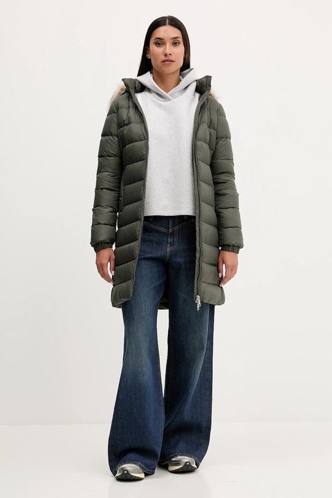 Tommy Jeans kurtka puchowa damska kolor zielony DW0DW18864 - zdjęcie produktu nr 2