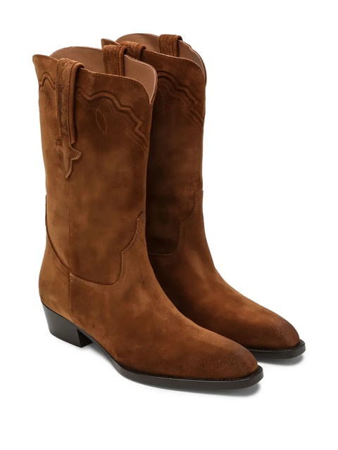 Paris Texas 35mm Hilda suede embroidered boots - Brown - zdjęcie produktu nr 2