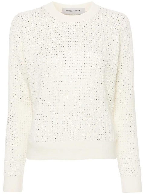 Golden Goose crystal embellished virgin wool jumper - White - zdjęcie produktu nr 1
