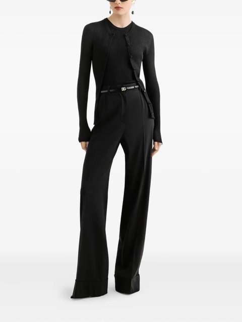 Dolce & Gabbana ribbed button-up cardigan - Black - zdjęcie produktu nr 1