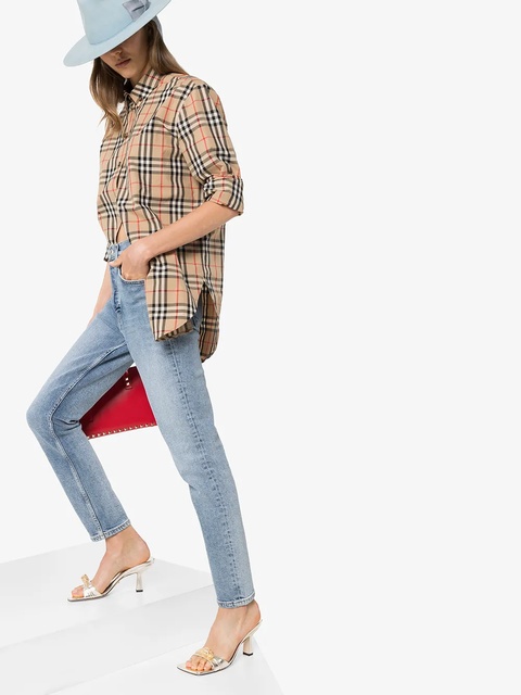 RE/DONE slim-fit cropped jeans - Blue - zdjęcie produktu nr 1