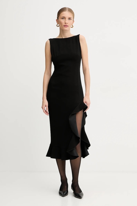 Pinko sukienka kolor czarny midi rozkloszowana 105781 A2Q2 - zdjęcie produktu nr 1