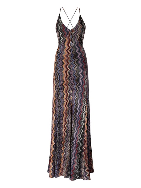 Missoni zigzag-pattern maxi dress - Blue - zdjęcie produktu nr 1