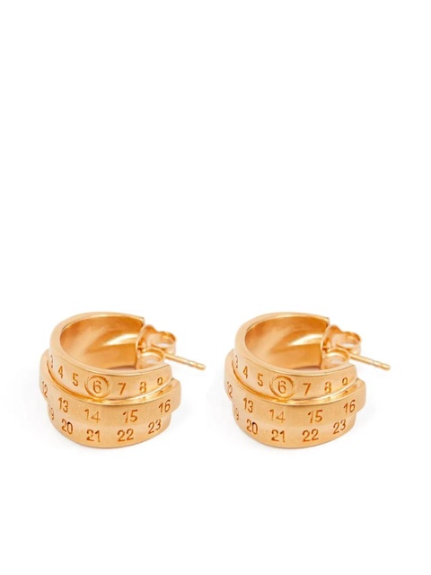 MM6 Maison Margiela triple-logo earrings - Gold - zdjęcie produktu nr 1