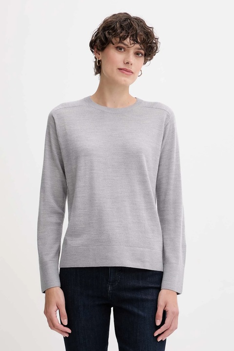 United Colors of Benetton sweter wełniany damski kolor szary lekki 11AHD10CV - zdjęcie produktu nr 1