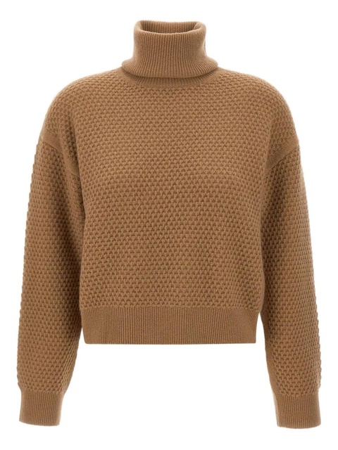 Max Mara honeycomb high-collar sweater - Brown - zdjęcie produktu nr 1