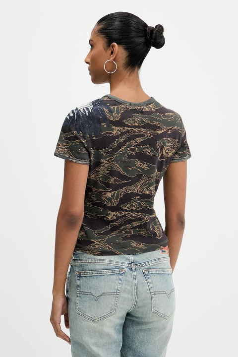 Diesel t-shirt bawełniany T-UNCUTIE-LONG-R1 damski kolor szary A19551.0DLBM - zdjęcie produktu nr 2
