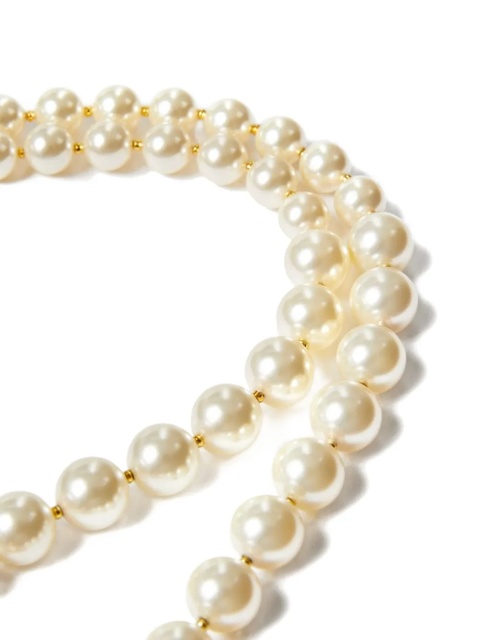 Valentino Garavani VLogo Signature pearl-embellished necklace - Gold - zdjęcie produktu nr 2