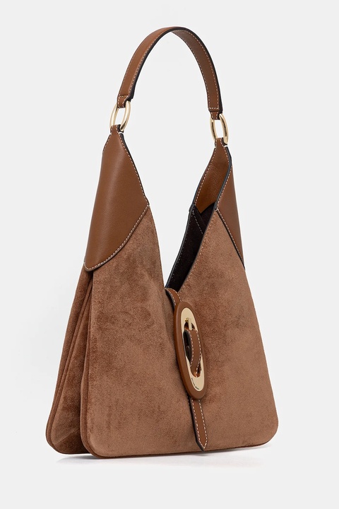 MICHAEL Michael Kors torebka zamszowa kolor brązowy 30F5GQ8L6S - zdjęcie produktu nr 2