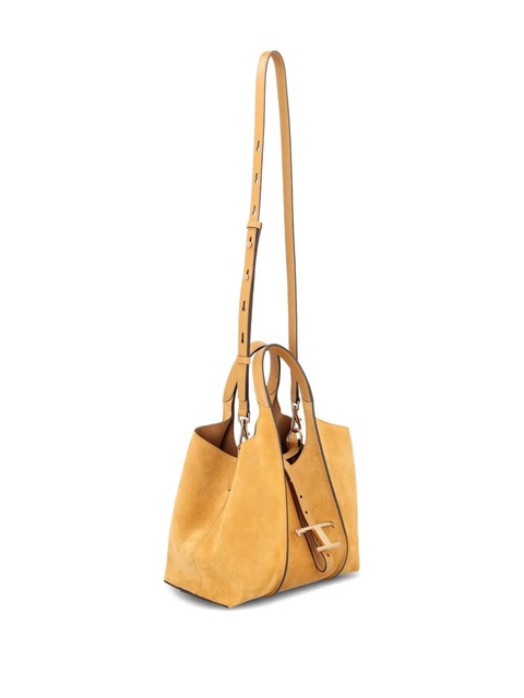 Tod's T-logo suede leather shoulder bag - Yellow - zdjęcie produktu nr 2