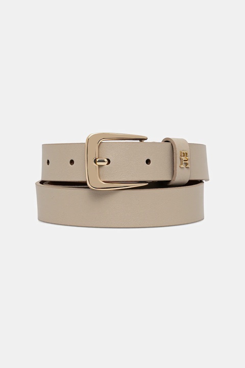 Tommy Hilfiger pasek skórzany damski kolor beżowy AW0AW17767 - zdjęcie produktu nr 1