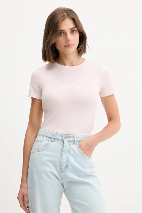 Guess Jeans t-shirt damski kolor różowy W5YI24 J1314 - zdjęcie produktu nr 1