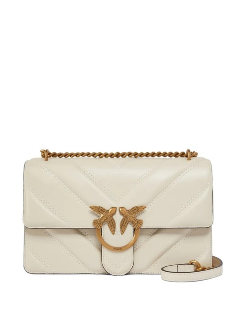 PINKO quilted bird-embellished cross body bag - White - zdjęcie produktu nr 1