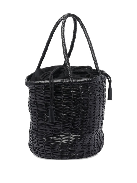 DRAGON DIFFUSION braided-leather bucket bag - Black - zdjęcie produktu nr 2